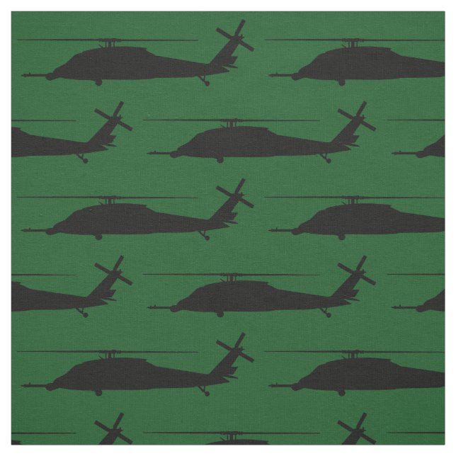HH-60 Pave Hawk Silhouette Black auf Green Stoff (Muster)