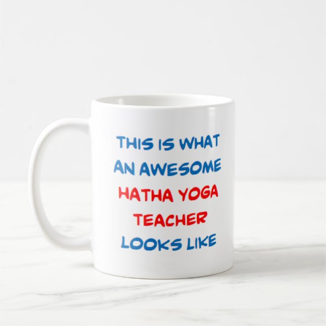 Hhatha Yogalehrerin, phantastisch Kaffeetasse (Links)