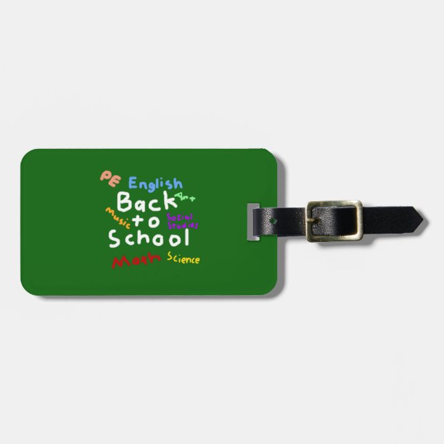 HI54EDU Zurück zur Schule Gepäckanhänger (Vorderseite horizontal)