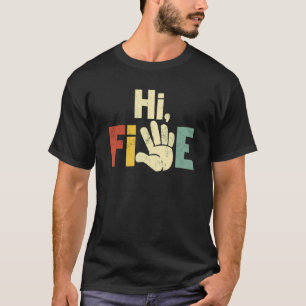 Hi 5 Geburtstagsparty Dekorationen 5 Jahre alte Ki T-Shirt