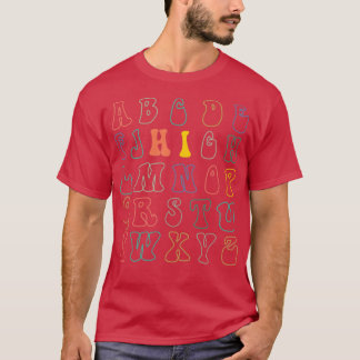 Hi Alphabet zurück zu den Lehrern Funny Pre K Ki T-Shirt