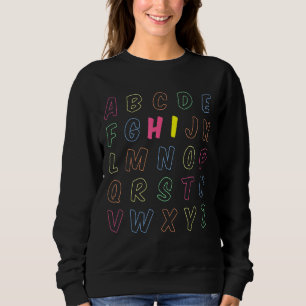 Hi Alphabet zurück zu den Schullehrern im Vorfeld Sweatshirt