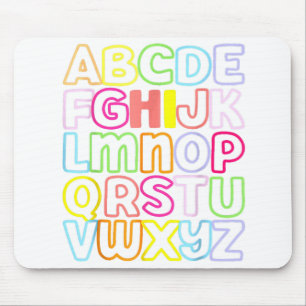 Hi Alphabet zurück zur Schule Vorkindergarten Teac Mousepad