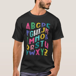 Hi Alphabet zurück zur Schule Vorkindergarten Teac T-Shirt