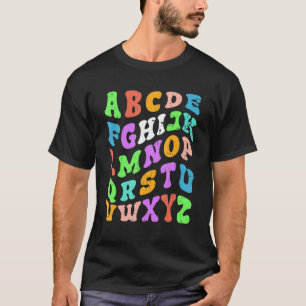 Hi Alphabet zurück zur Schule Vorkindergarten Teac T-Shirt