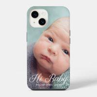 Hi Baby Foto Chic White Script Custom Newborn