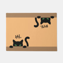 Hi Bye Cat Doormat New Zuhause Gift Wedding Gift B