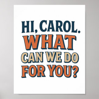Hi, Carol! What Can We do For You? Pluribus Insp. Poster