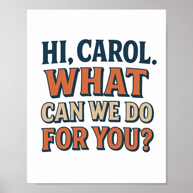 Hi, Carol! What Can We do For You? Pluribus Insp. Poster (Vorne)