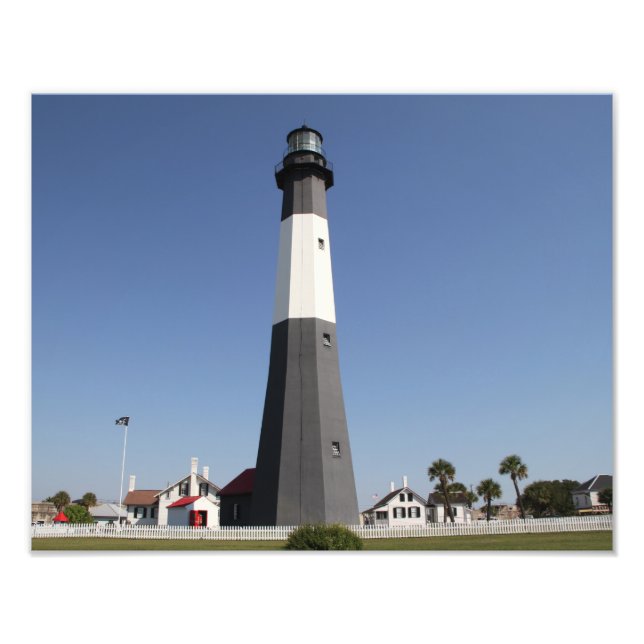 Hi Def Fotografy Tybee Island Lighthouse GA Fotodruck (Vorne)