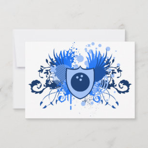 Hi-Fi-Bowling-Wappen Einladung