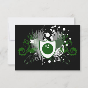 Hi-Fi-Bowling-Wappen Einladung