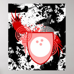 Hi-Fi-Bowling-Wappen Poster