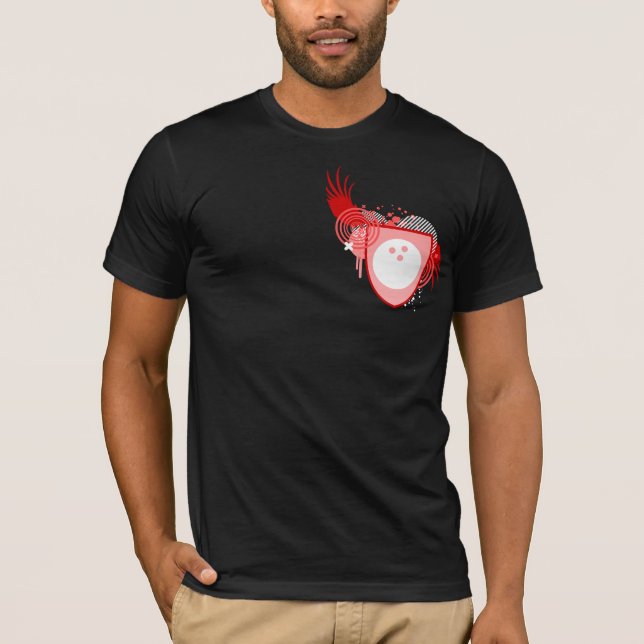 Hi-Fi-Bowling-Wappen T-Shirt (Vorderseite)
