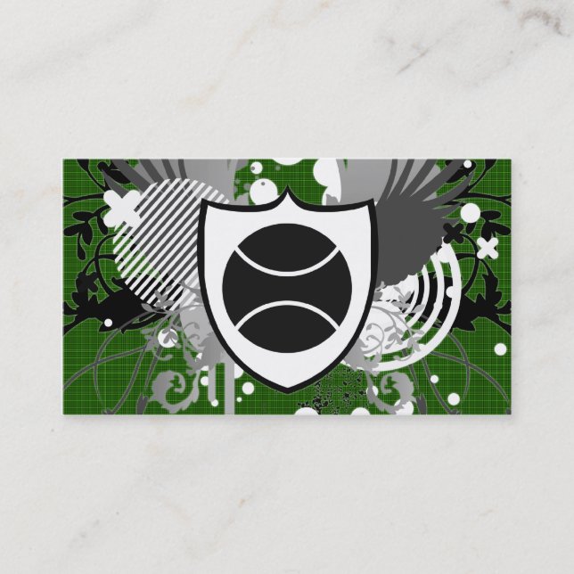 Hi-Fi-kariert-Tennis Visitenkarte (Vorderseite)