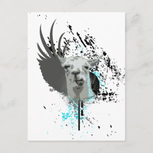 Hi-Fi-Lama. Postkarte