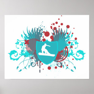 Hi-Fi-Snowboarden Poster