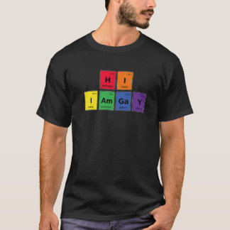Hi Ich bin Gay Chemistry LGBT Science Gay Pride Pr T-Shirt