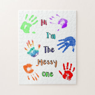 Hi I'm The Messy One - Paint Handprints Puzzle
