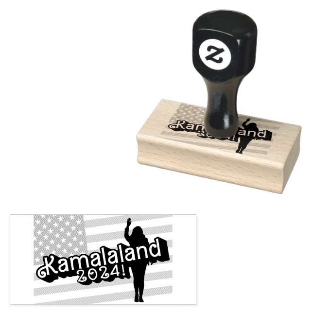 "Hi Kamala" - Briefmarke (kein Slogan) Gummistempel (Stempel)