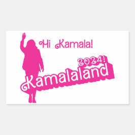 "Hi Kamala" - Rechteck-Aufkleber (Tagline B) Rechteckiger Aufkleber