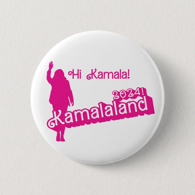 "Hi Kamala" - Round Button (Slogline B) (Vorderseite)