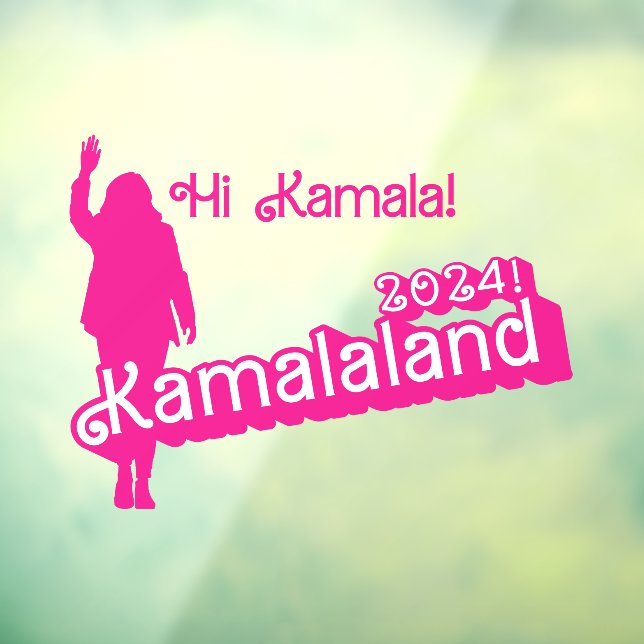 "Hi Kamala" - Wall Decal (Slogline B) Fensteraufkleber (Blatt 3)