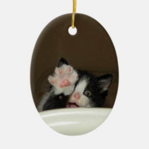 "Hi Kitten"-Ornament Keramik Ornament