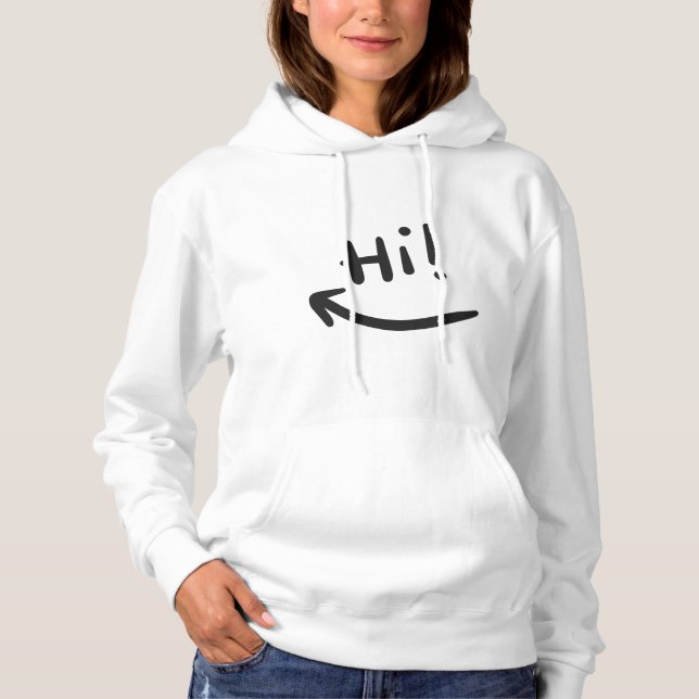 Hi lächelnd hoodie (Vorderseite)
