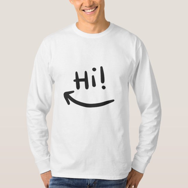 Hi lächelnd T-Shirt (Vorderseite)