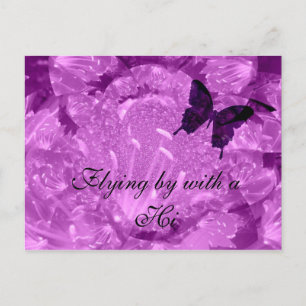 Hi Lila Wings Postcard Postkarte