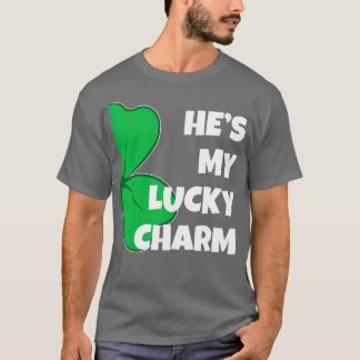 HI My Lucky Charm Funny St Patricks Day Couple T-Shirt