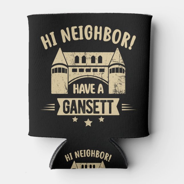 Hi Neighbour hat ein Gansett-Shirt Dosenkühler (Vorderseite)