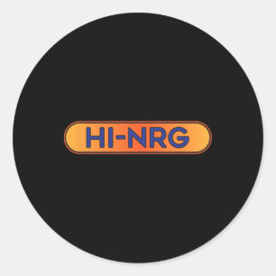 Hi-nrg Disco T-Shirt - Dance Club Party Vibes Runder Aufkleber