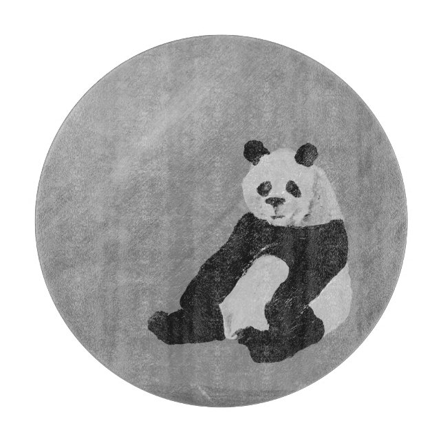 Hi, Panda! Round Cutting Board Schneidebrett (Vorderseite)