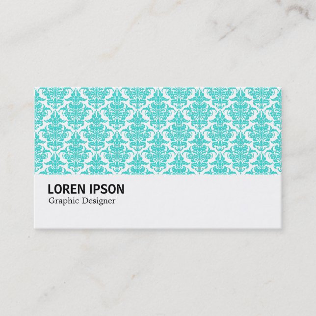 Hi-Phi - 0219 - Aqua Damask Visitenkarte (Vorderseite)