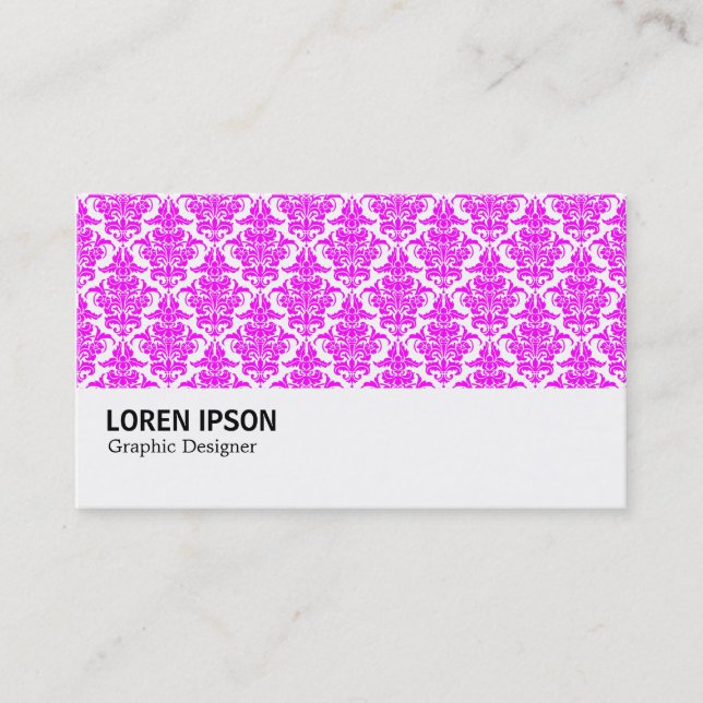 Hi-Phi - 0223 Magenta Damask Visitenkarte (Vorderseite)