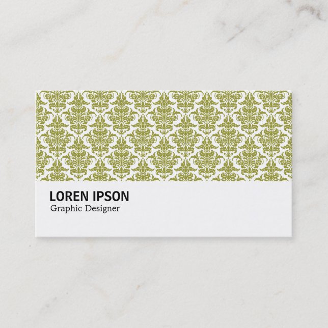 Hi-Phi - 0237 Olive Damask Visitenkarte (Vorderseite)