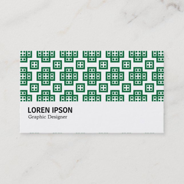 Hi-Phi - Geometric 030614 - Forest Green Visitenkarte (Vorderseite)
