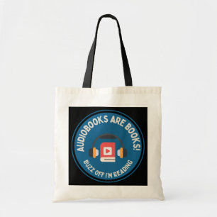 Hi Res Audiobook Lover Tote Bag Dark Tragetasche