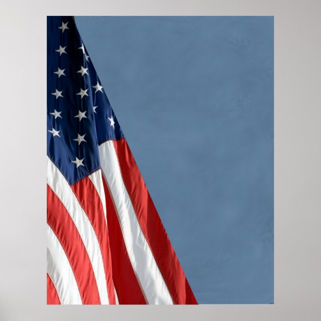 Hi Res COMPACT FOTO BACKDROP - US Flag on Slate Poster (Vorne)