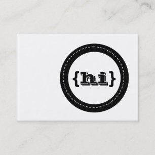 Hi Retro Circles Chubby Business Cards Visitenkarte