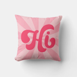 Hi Retro-Rosa oder ein farbiger Sonnenbrand Kissen