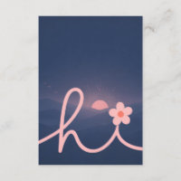 "hi" Schrift Berg Sonnenuntergang Design