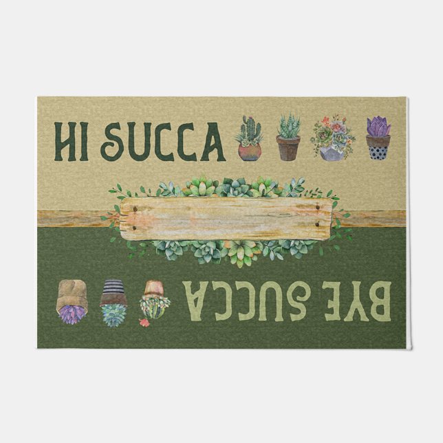 Hi Succa Doormat / Welcome Mat / Sukkulent Fußmatte (Vorderseite)