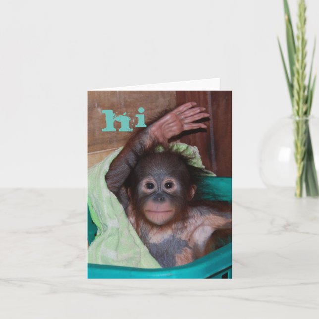 Hi Sweet Baby Orangutan Karte (Vorderseite)