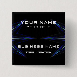 Hi Tec Futuristic Business Name Tag Button