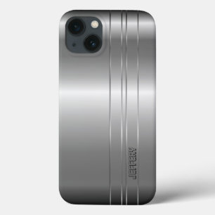 Hi Tech Metallic Silver Stripes 2 Design Case Mate