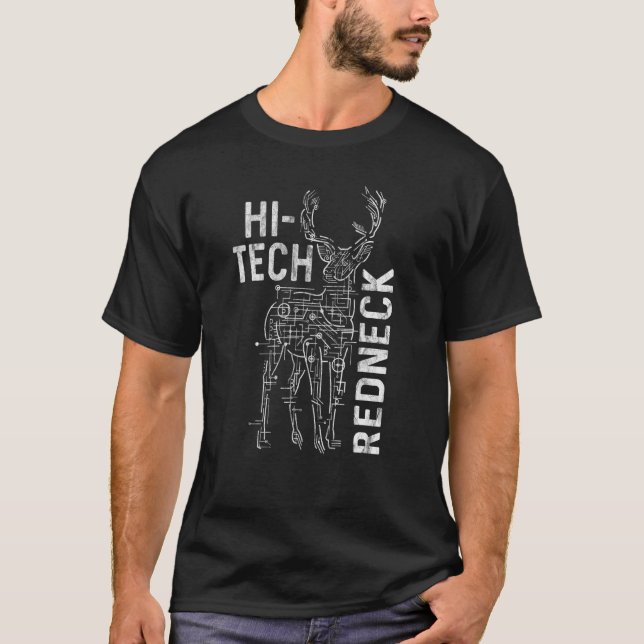 Hi-Tech-Redneck - Jagdland T-Shirt (Vorderseite)