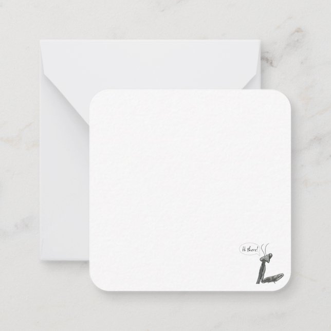 Hi there! Praying Mantis Mitteilungskarte (Rückseite)